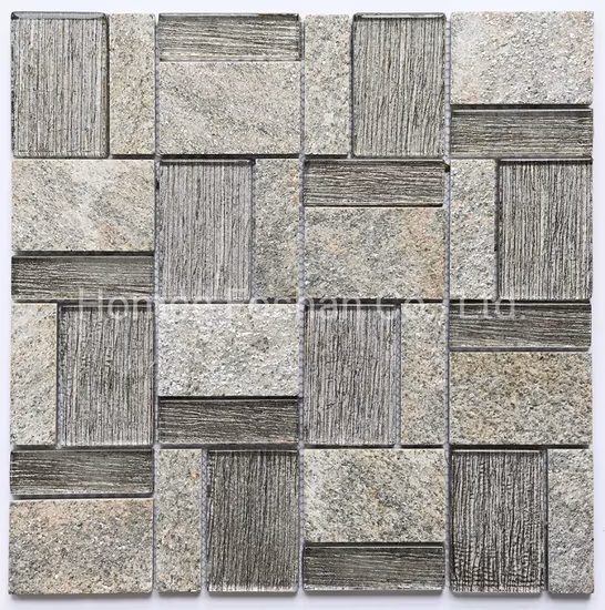New Design Glass Stone Mosaic Marble Tile Silver Color Mosaico