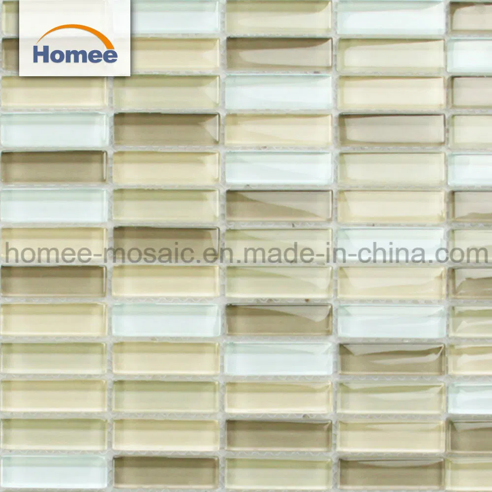 Heißer Verkauf Premium Interior Buntes Mosaik OEM-Dekoration Fliesenkunst Mosaikfliese Glasmosaikmaschine Kristallglas Küchenwandfliese Backsplash Mosaikglaskuchen