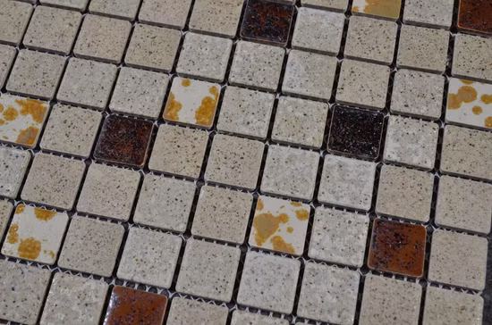 300 x 300 mm quadratische glasierte Keramikmosaikfliese mit Eisrissmuster