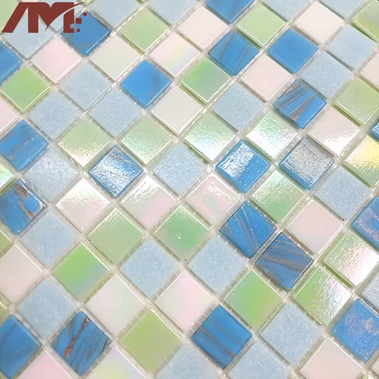 Factory Blue Color Art Wall Floor Swimming Pool Glass Mosaic Ceramics Tiles
