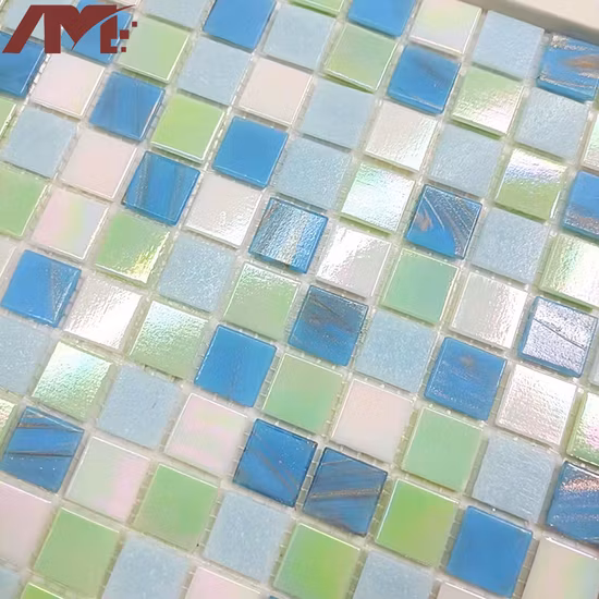Factory Blue Color Art Wall Floor Swimming Pool Glass Mosaic Ceramics Tiles