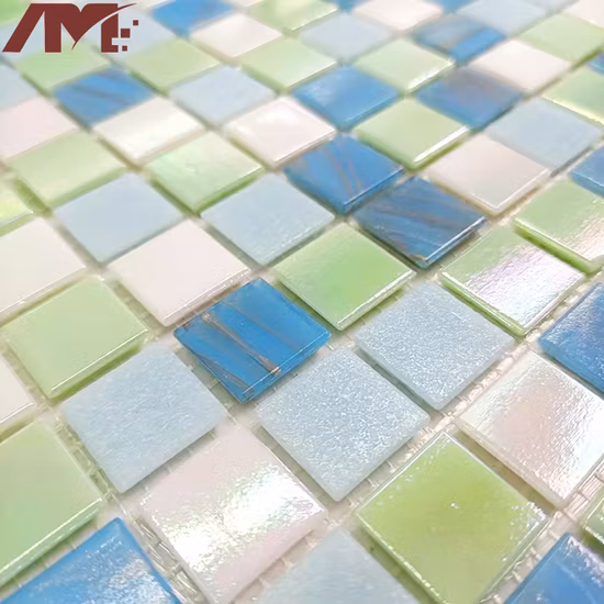Factory Blue Color Art Wall Floor Swimming Pool Glass Mosaic Ceramics Tiles