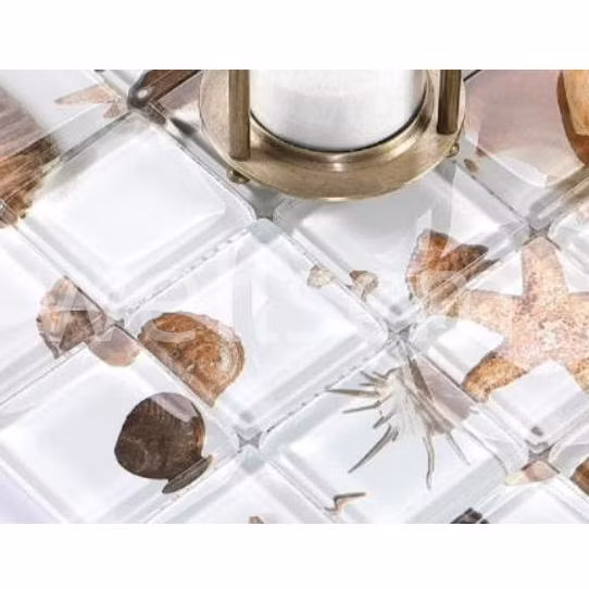 China Kitchen Crystal Tiles Wall Metallic Glasmosaikfliese für Küchenrückwand