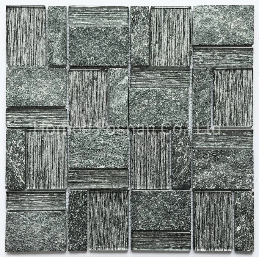 Neues Design, Glas, Stein, Mosaik, Marmorfliese, silberfarben, Mosaik