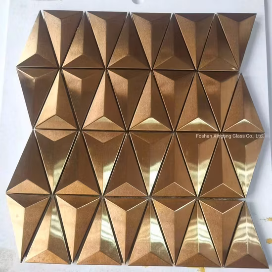 Sechseckige 3D-Effekt-Dekoration/Dekorativ/Kunst/Metall/Keramik-Mosaikfliese aus Edelstahl für Wanddekorationen