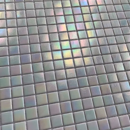 300 x 300 mm, 12 Zoll, 3,5 mm, 4 mm, 6 mm, glänzende blaue Kristallglas-Mosaikfliesen für Schwimmbäder